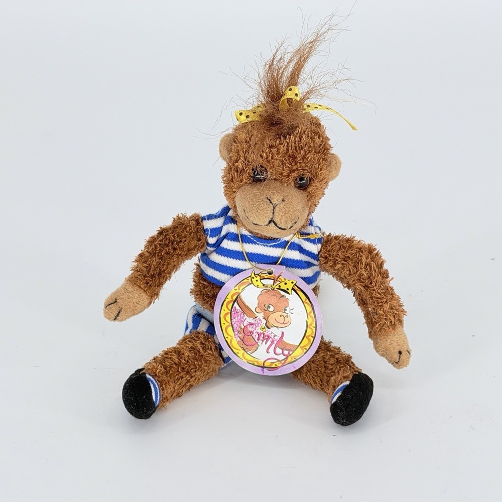 North American Bear Emily Goes Wild 6" Plush Monkey Doll 2005 w Tag Rare HTF